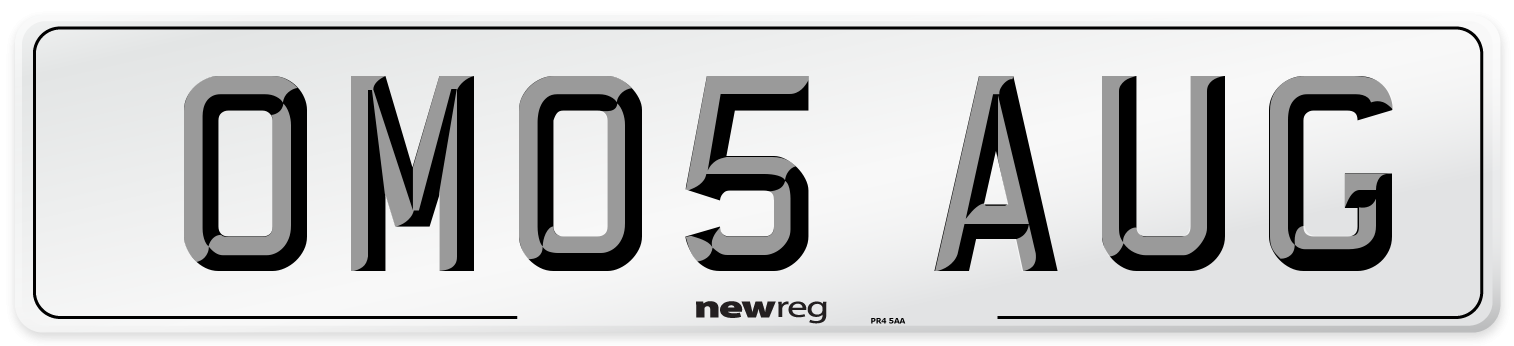 OM05 AUG Number Plate from New Reg